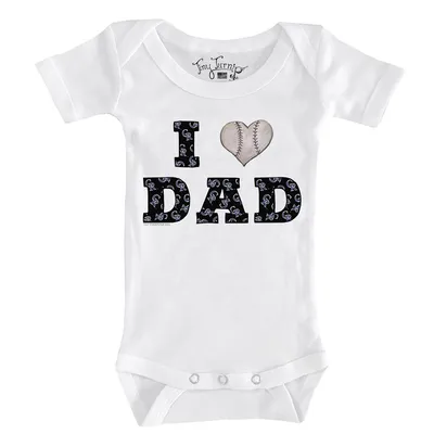 Colorado Rockies Tiny Turnip Infant I Love Dad Bodysuit - White