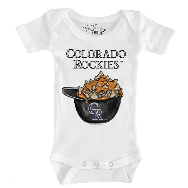 Colorado Rockies Tiny Turnip Youth Shark Logo T-Shirt - White