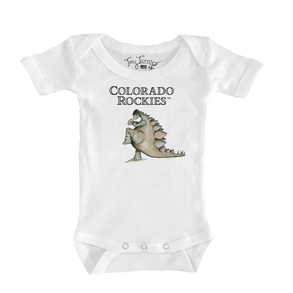 Colorado Rockies Tiny Turnip Youth Shark Logo T-Shirt - White