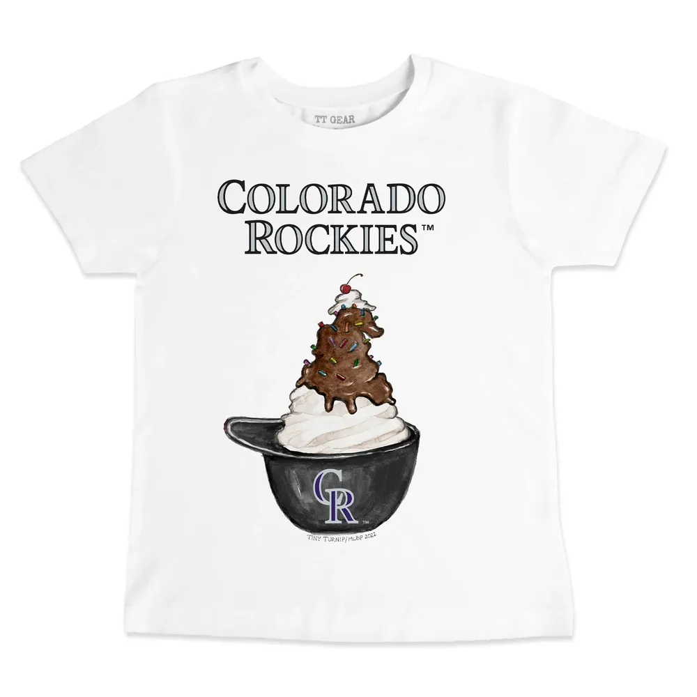 Lids Colorado Rockies Tiny Turnip Youth Baseball Crossbats T-Shirt - White