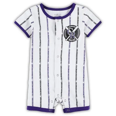 Combinaison blanche pour frappeur de balle Colorado Rockies bébé