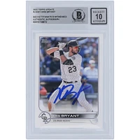 Carte autographiée Topps 2022 des Rockies du Colorado #US301 Beckett Fanatics Witnessed Authenticated 10