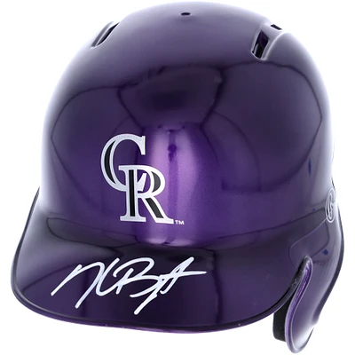 Casque de frappeur alternatif chromé autographié par Kris Bryant des Colorado Rockies - Exclusivité Fanatics
