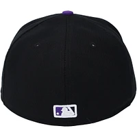 Casquette New Era noire dédicacée par Kris Bryant des Colorado Rockies