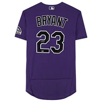 Maillot Nike authentique dédicacé par Kris Bryant des Colorado Rockies