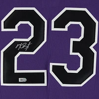 Maillot Nike authentique dédicacé par Kris Bryant des Colorado Rockies