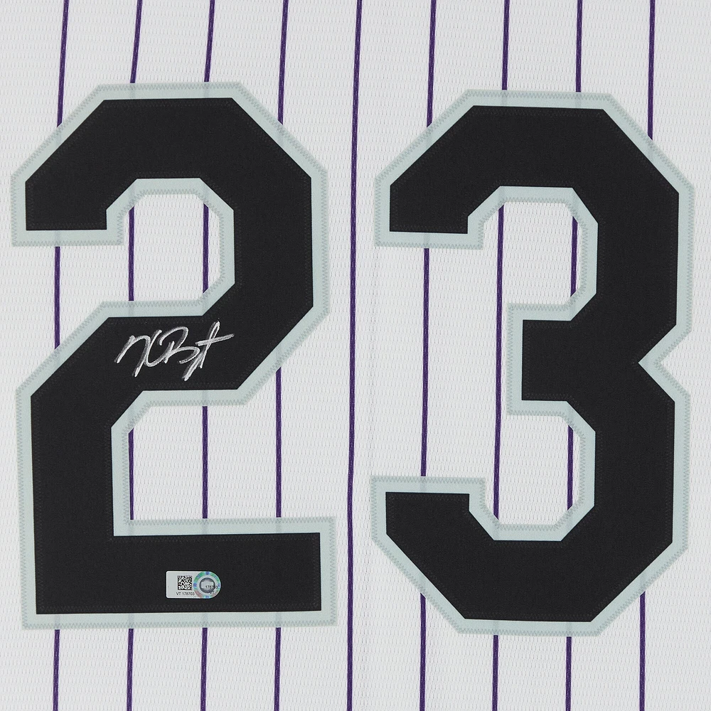 Maillot Nike réplique autographié par Kris Bryant des Colorado Rockies