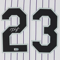 Maillot Nike réplique autographié par Kris Bryant des Colorado Rockies