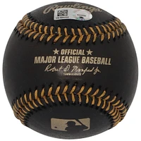 Casquette de baseball en cuir noir Rawlings autographiée par Kris Bryant des Colorado Rockies