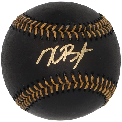 Casquette de baseball en cuir noir Rawlings autographiée par Kris Bryant des Colorado Rockies
