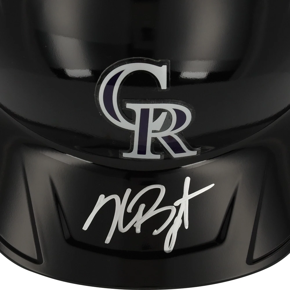 Casque de frappeur Rawlings Mach Pro autographié par Kris Bryant des Colorado Rockies