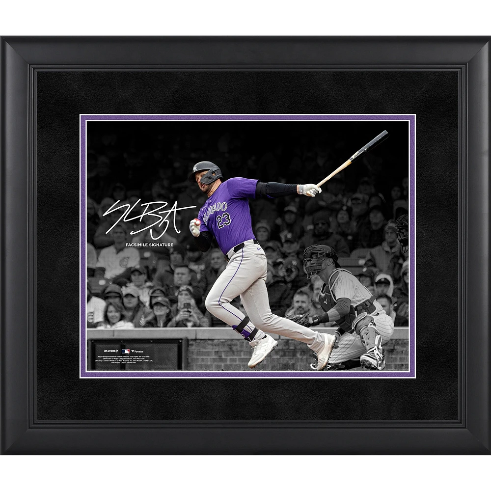 Photographie encadrée de Kris Bryant, Colorado Rockies, 11" x 14"