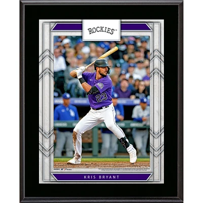 Plaque de joueur sublimée encadrée de 10,5" x 13" des Rockies du Colorado de Kris Bryant