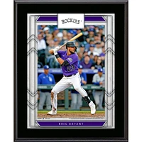 Plaque de joueur sublimée encadrée de 10,5" x 13" des Rockies du Colorado de Kris Bryant