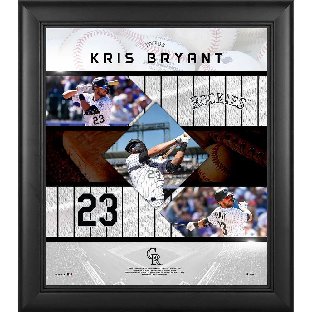 Lids Kris Bryant Colorado Rockies Fanatics Authentic Framed 15 x 17  Stitched Stars Collage