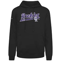 Sweat à capuche en polaire noir Podium des Colorado Rockies pour homme Levelwear