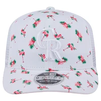 Men's New Era  White Colorado Rockies Flamingo Mesh Back 9SEVENTY Stretch-Snap Hat