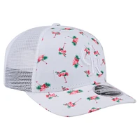 Men's New Era  White Colorado Rockies Flamingo Mesh Back 9SEVENTY Stretch-Snap Hat