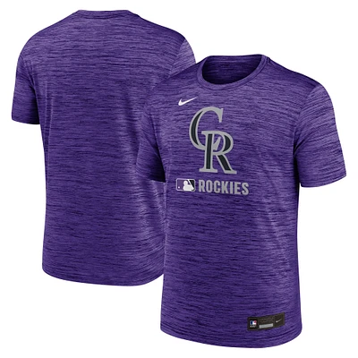 Men's Nike  Purple Colorado Rockies Authentic Collection Velocity Performance T-Shirt