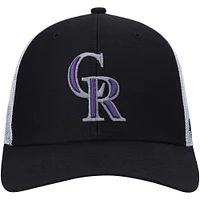 Casquette de camionneur à logo principal Colorado Rockies '47 noir/blanc pour homme