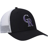 Casquette de camionneur à logo principal Colorado Rockies '47 noir/blanc pour homme