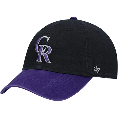 Men's '47 Black Colorado Rockies Clean Up Adjustable Hat