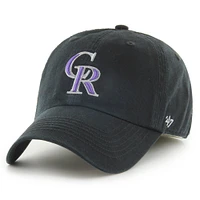 Men's '47 Black Colorado Rockies Franchise Logo Fitted Hat