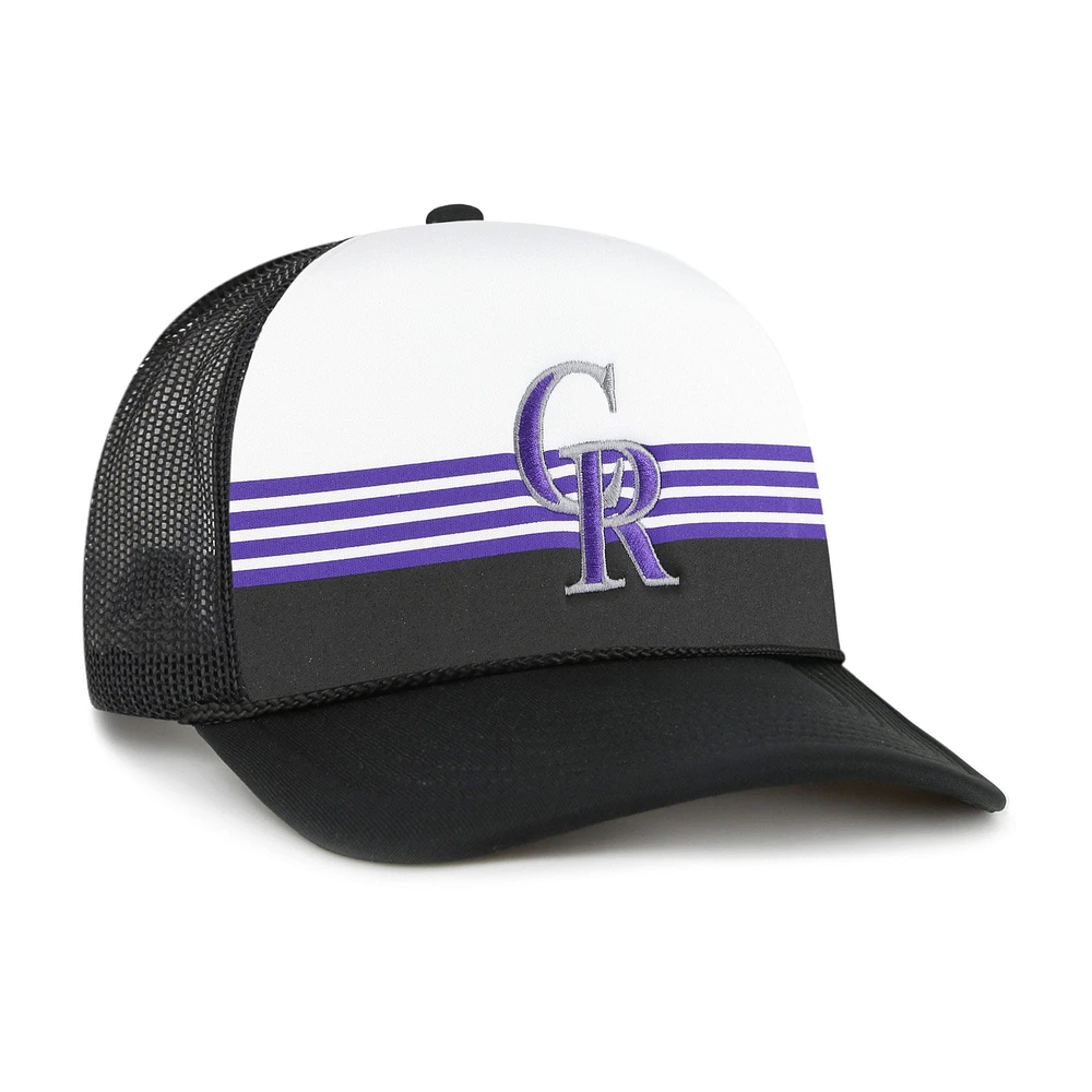 Men's '47 Black Colorado Rockies Lift Off Foam Front Mesh Trucker Adjustable Hat
