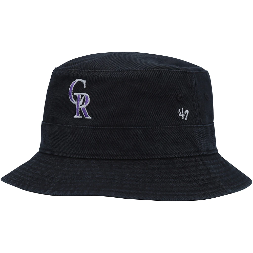 Chapeau seau principal '47 Colorado Rockies pour hommes, noir