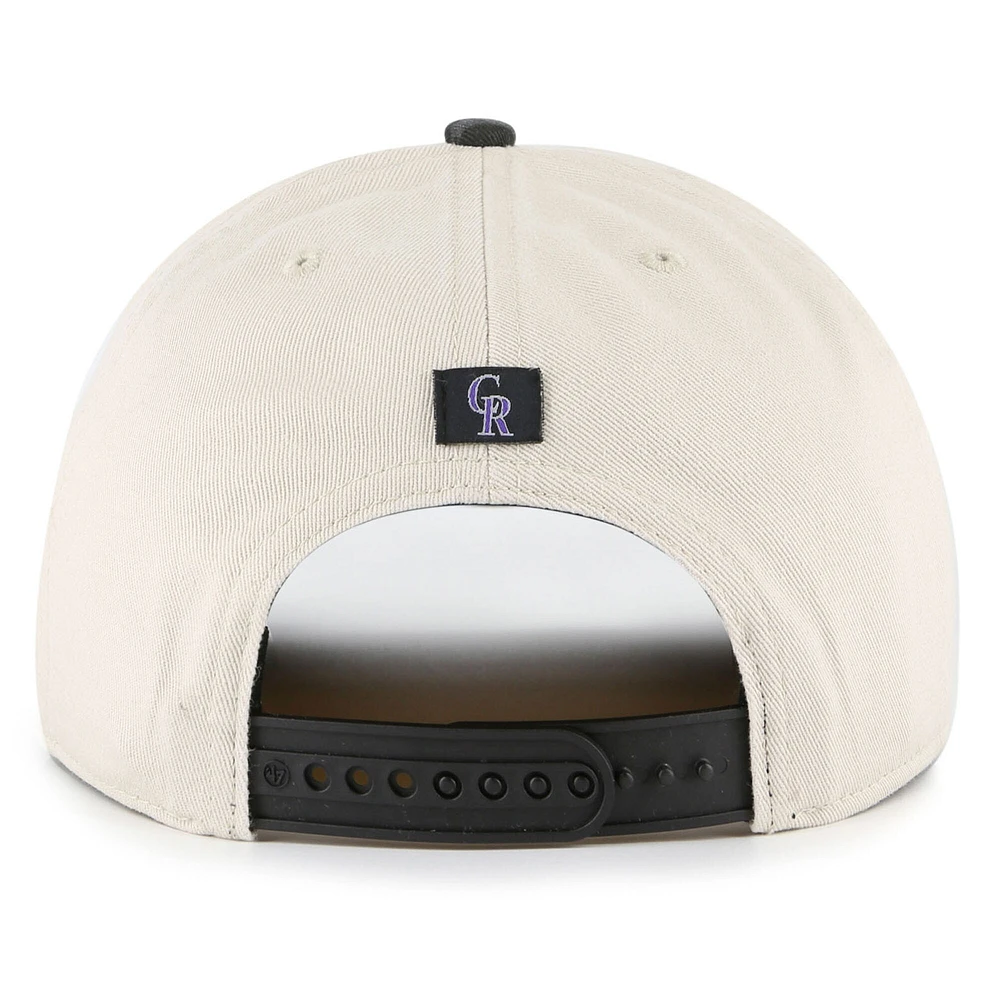 Men's '47 Cream/Black Colorado Rockies Fiji Rope Hitch Adjustable Hat