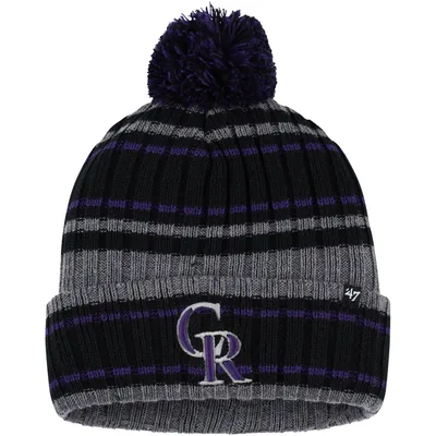 Men's Fanatics Branded Black/Purple Colorado Rockies Core Flex Hat