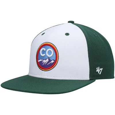 Casquette '47 Colorado Rockies 2021 City Connect Captain Snapback verte pour homme