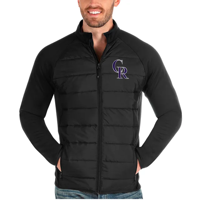 Colorado Rockies Antigua Protect Full-Zip Hoodie - Black