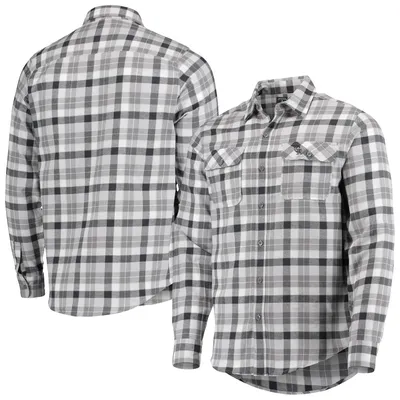 Lids Colorado Rockies Large Check Flannel Button-Up Long Sleeve Shirt -  Black/Gray