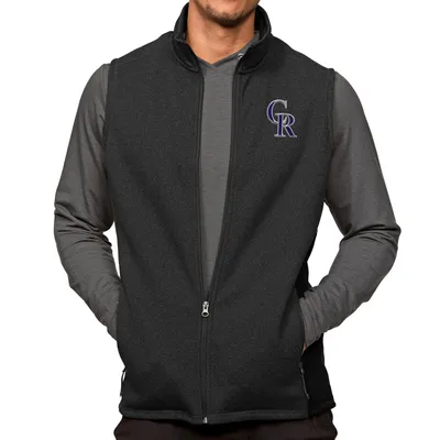 Colorado Rockies Antigua Course Full-Zip Vest