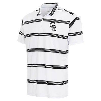 Men's Colorado Rockies Antigua Black Tribute Polo