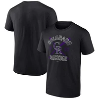 T-shirt noir pour homme Colorado Rockies Second Wind