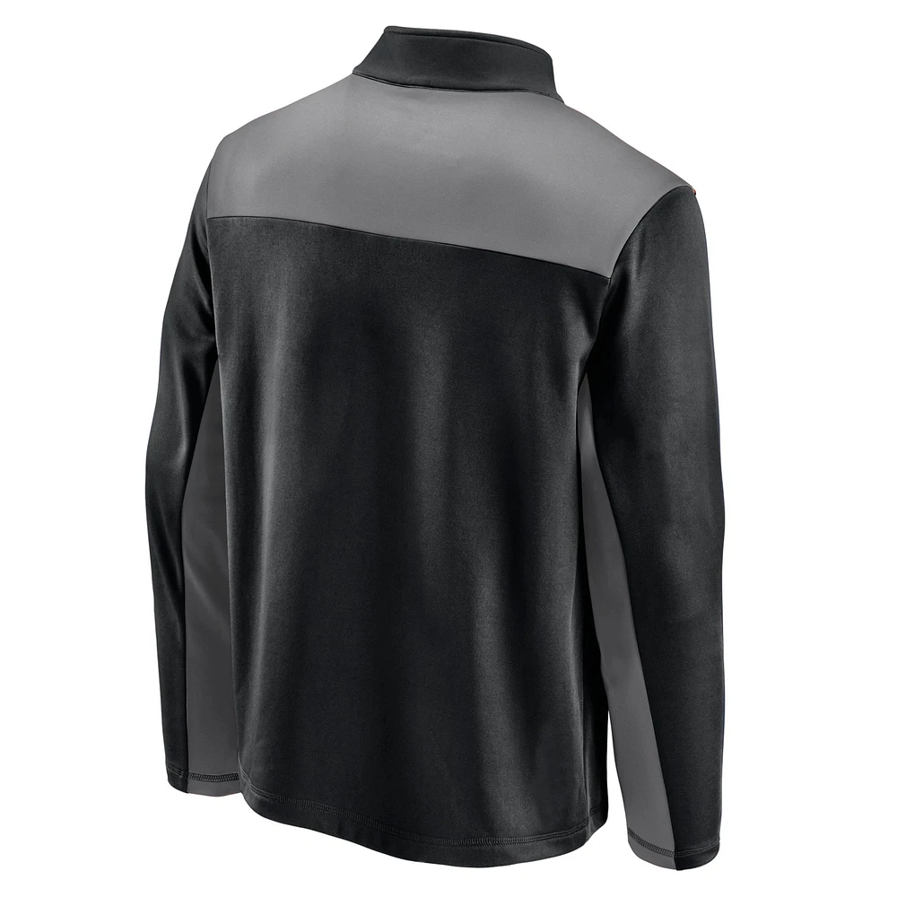 Men's Black Colorado Rockies Team Primary Logo Quarter-Zip Jacket