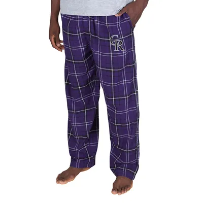 Colorado Rockies Concepts Sport Ultimate Plaid Flannel Pajama Pants - Purple