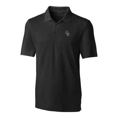 Colorado Rockies Cutter & Buck Big Tall Forge Stretch Polo - Black