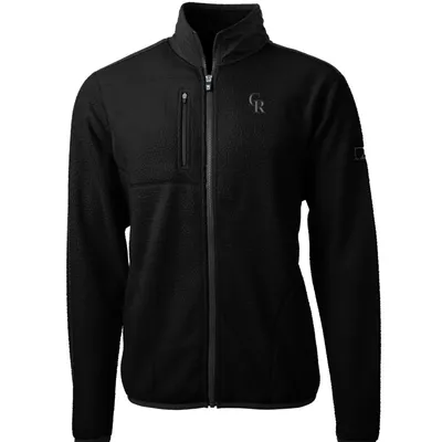 Colorado Rockies Cutter & Buck Cascade Eco Sherpa Fleece Full-Zip Jacket - Black