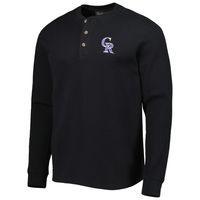 Men's Dunbrooke Colorado Rockies Black Maverick Long Sleeve T-Shirt