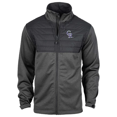 Veste entièrement zippée Dunbrooke Heather Black Colorado Rockies Explorer pour hommes