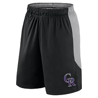 Men's Fanatics Black/Gray Colorado Rockies Go Hard Shorts