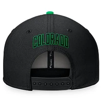 Men's Fanatics Black/Kelly Green Colorado Rockies Lucky Snapback Hat