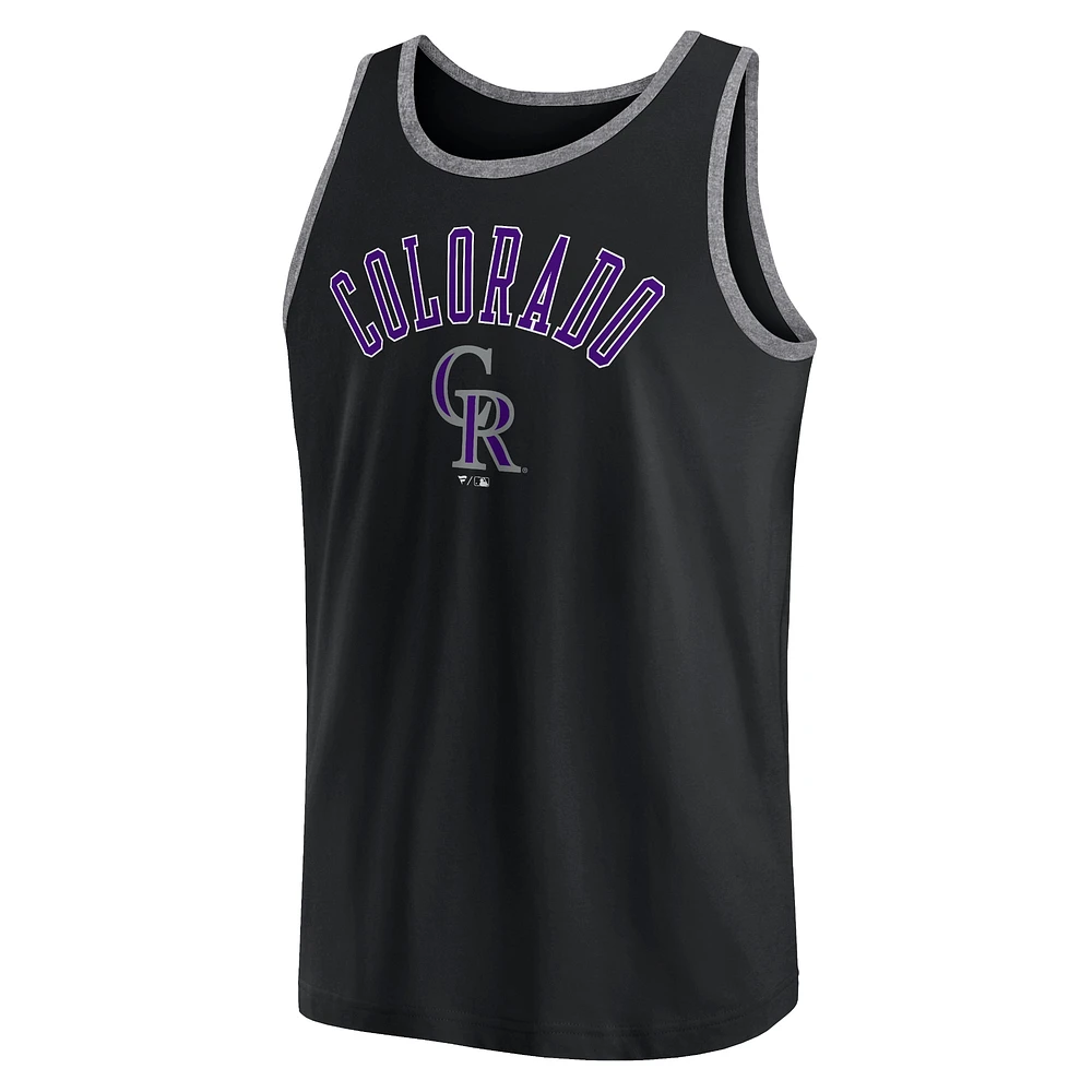 Men's Fanatics Black Colorado Rockies Bet Tank Top