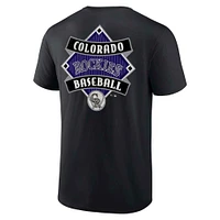 T-shirt noir Fanatics Field Play pour homme Colorado Rockies