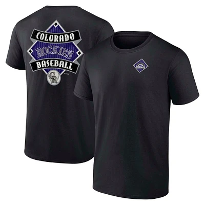 T-shirt noir Fanatics Field Play pour homme Colorado Rockies