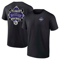 T-shirt noir Fanatics Field Play pour homme Colorado Rockies