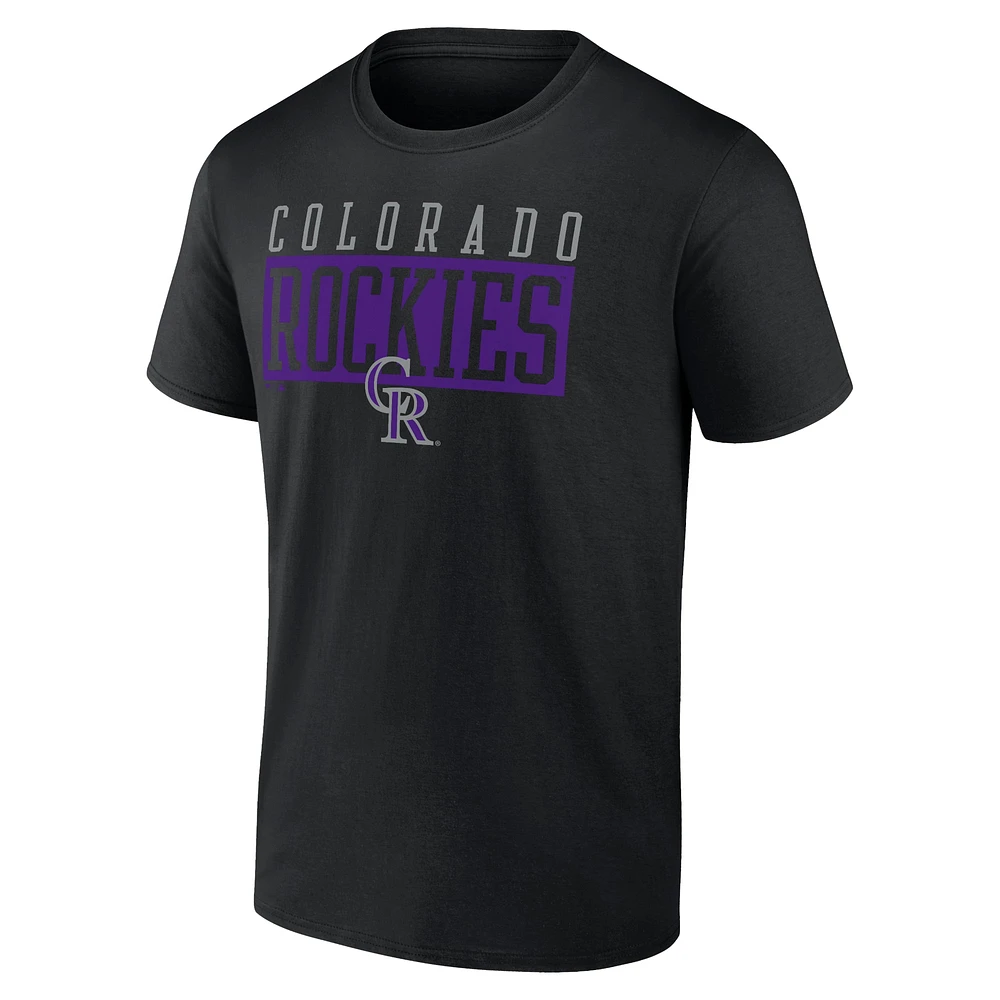 T-shirt noir Hard To Beat des Rockies du Colorado Fanatics pour hommes